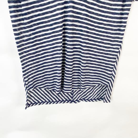 Liz Claiborne Small Womens Blue White Striped Knit Top Tee - Picture 3 of 6